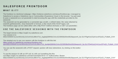 Salesforce frontdoor