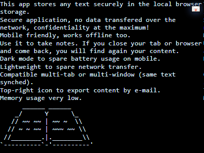 Browser based notepad